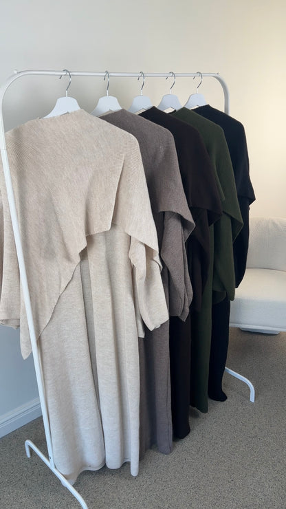 PONCHO ABAYA BEIGE