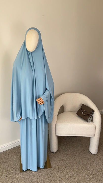SKIRT KHIMAR SET BLUE