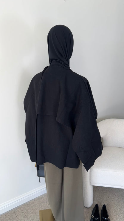 SCARF PONCHO BLACK