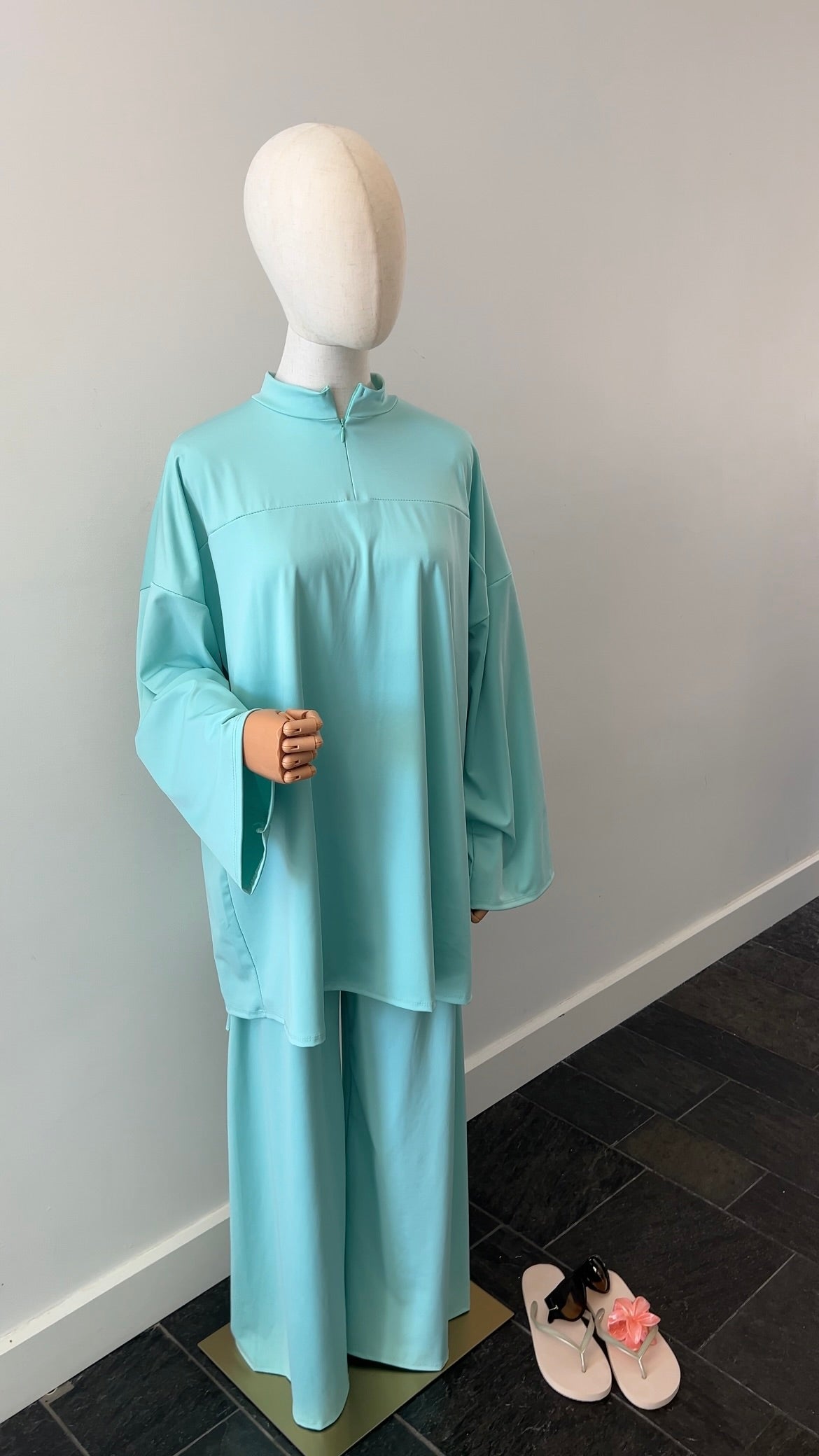 ZIP BURKINI AQUA