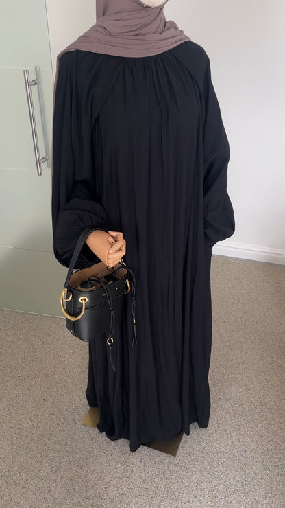 SOFT VISCOSE ABAYA BLACK