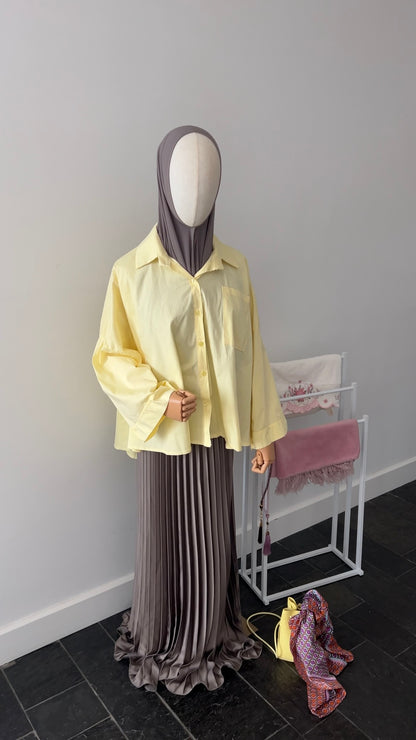 OVERSIZED SHIRT BUTTER YELLOW