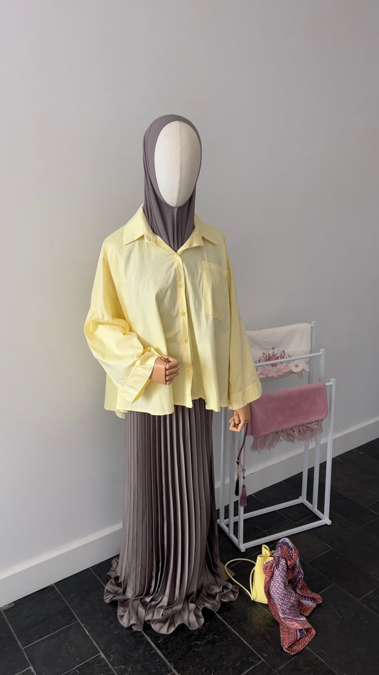 OVERSIZED SHIRT BUTTER YELLOW