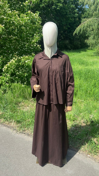 COTTON SET DARK BROWN