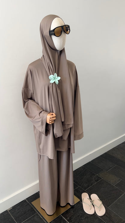 BURKINI 3 PIECE TAUPE
