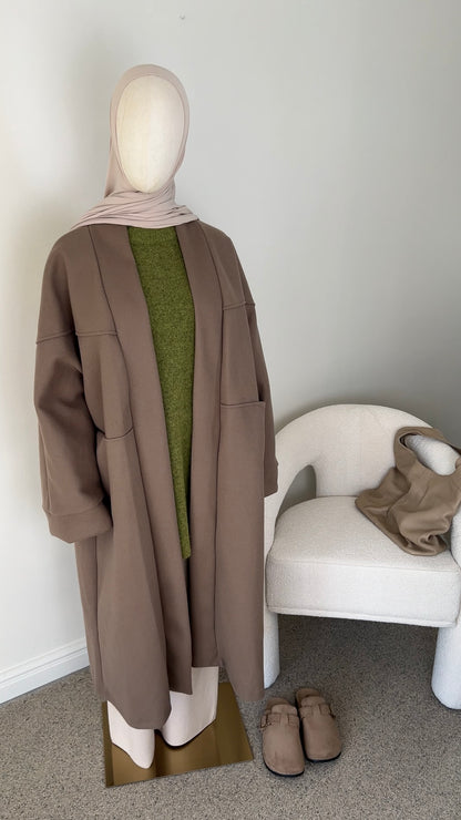 OVERSIZED COAT TAUPE