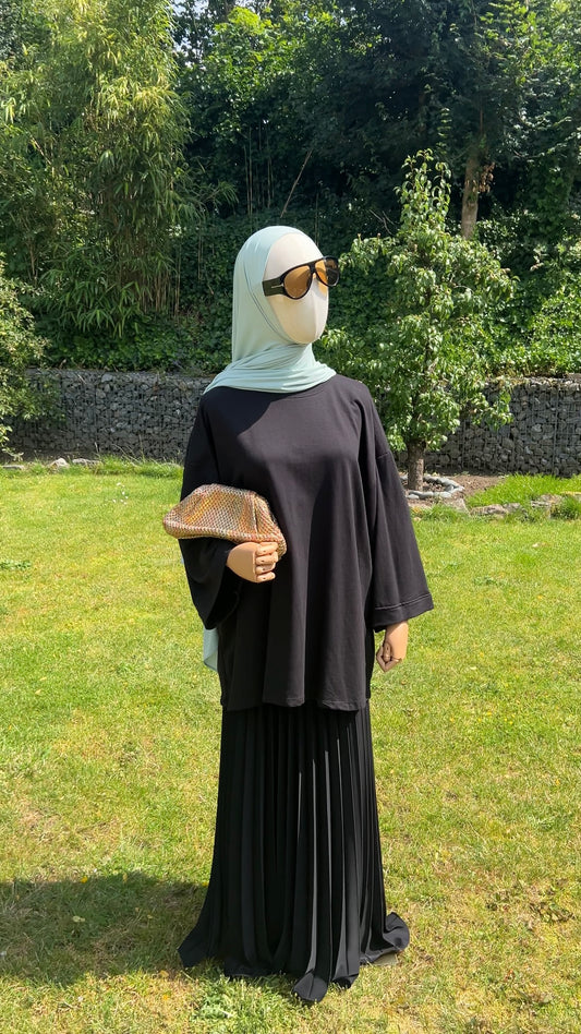 PLISSÉ SKIRT BLACK