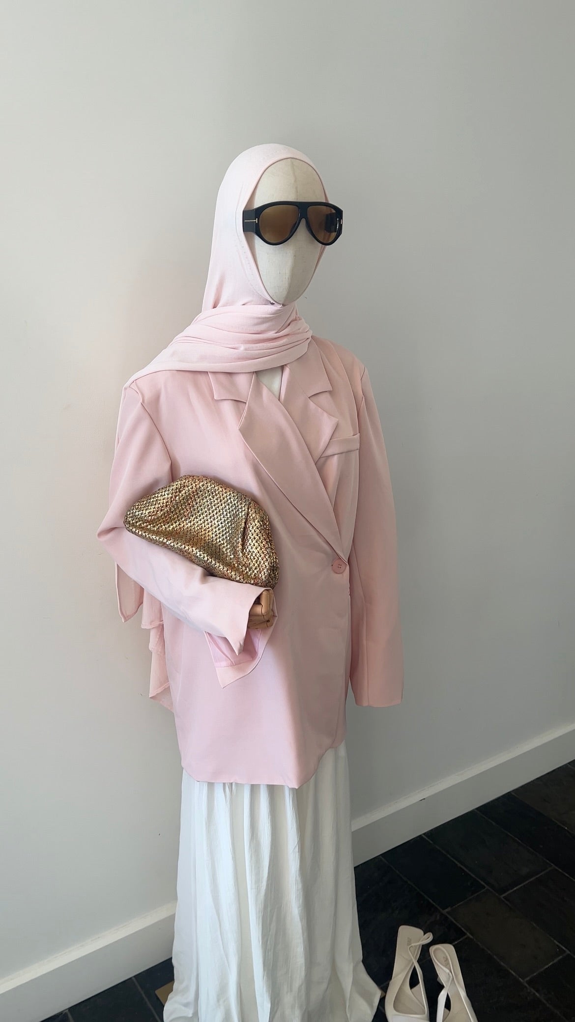 BUTTON BLAZER PINK