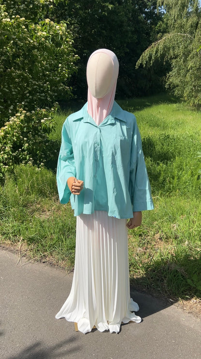 OVERSIZED SHIRT AQUA
