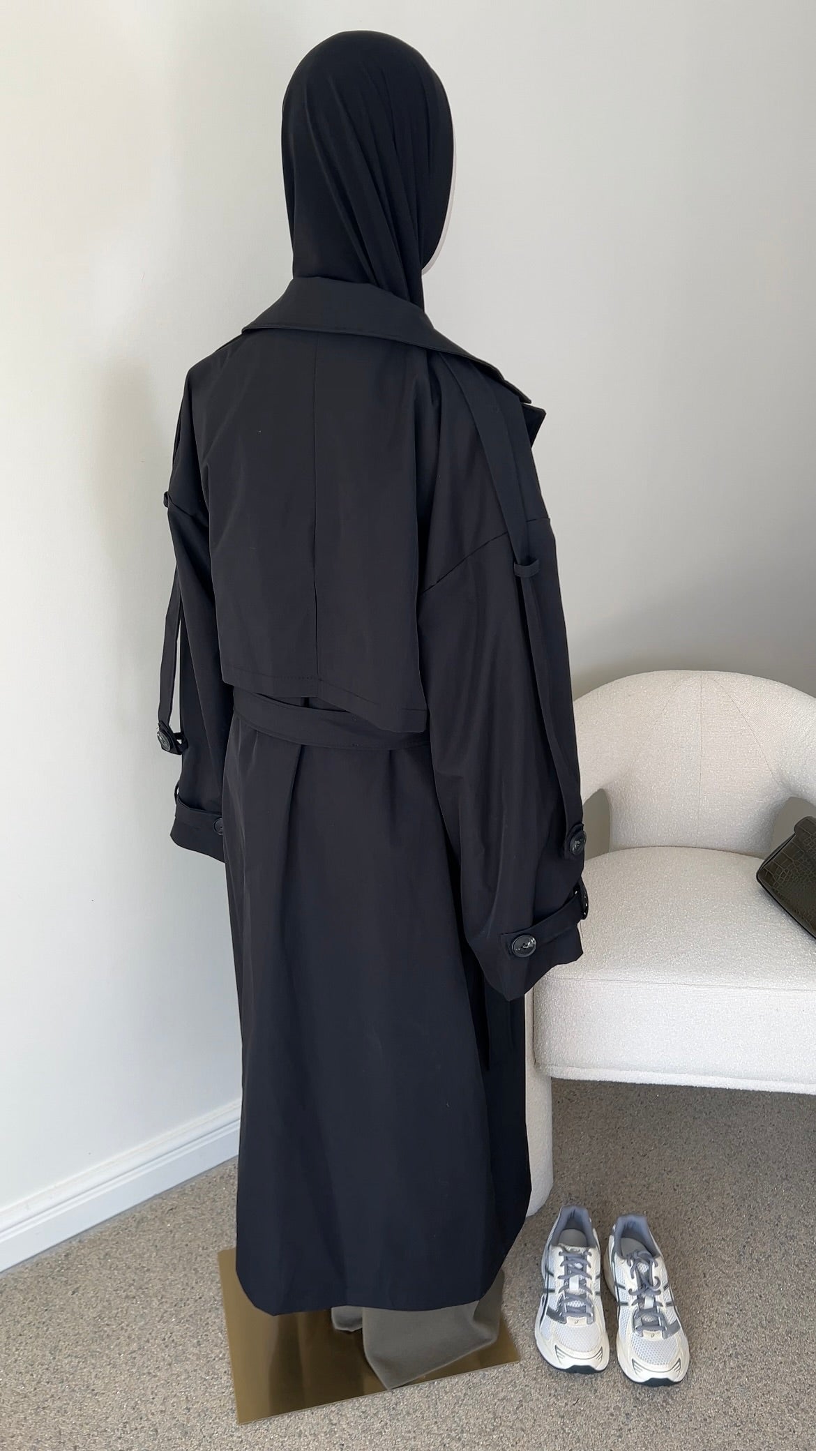 PREMIUM TRENCH COAT BLACK