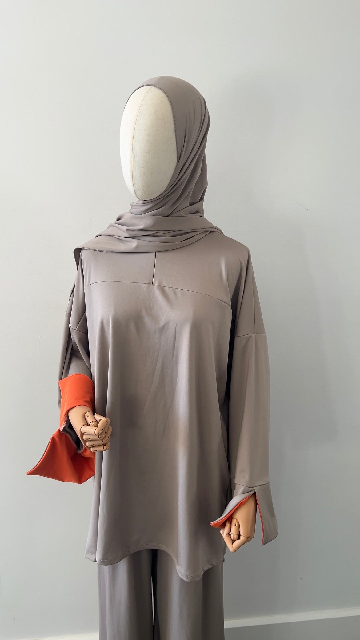 SLEEVE BURKINI LIGHT TAUPE/ORANGE