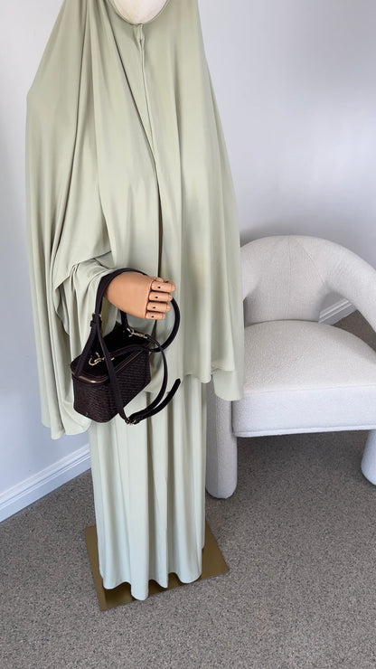 SKIRT KHIMAR SET SAGE GREEN
