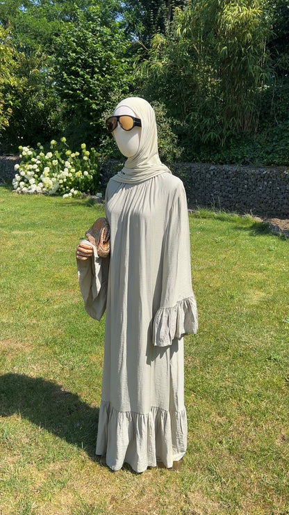 AIRY DRESS SAGE GREEN