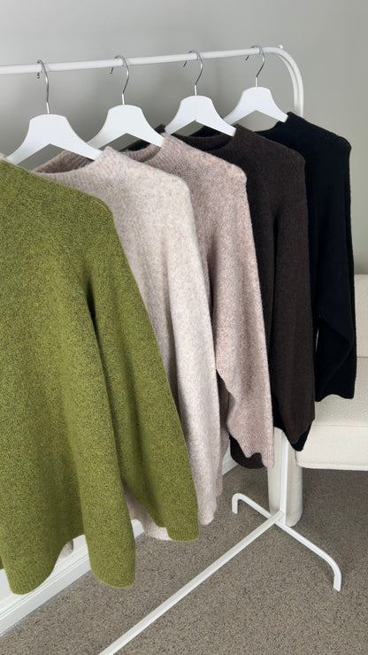 KNIT SWEATER OLIVE (RESTOCKING SOON)