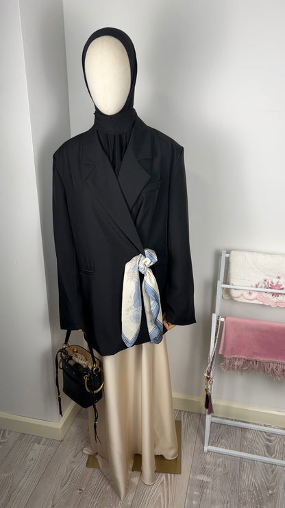 SATIN SKIRT BEIGE