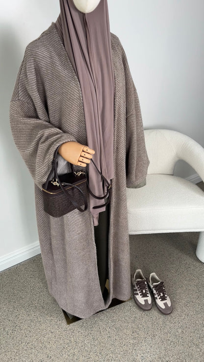 TEDDY ABAYA COAT TAUPE