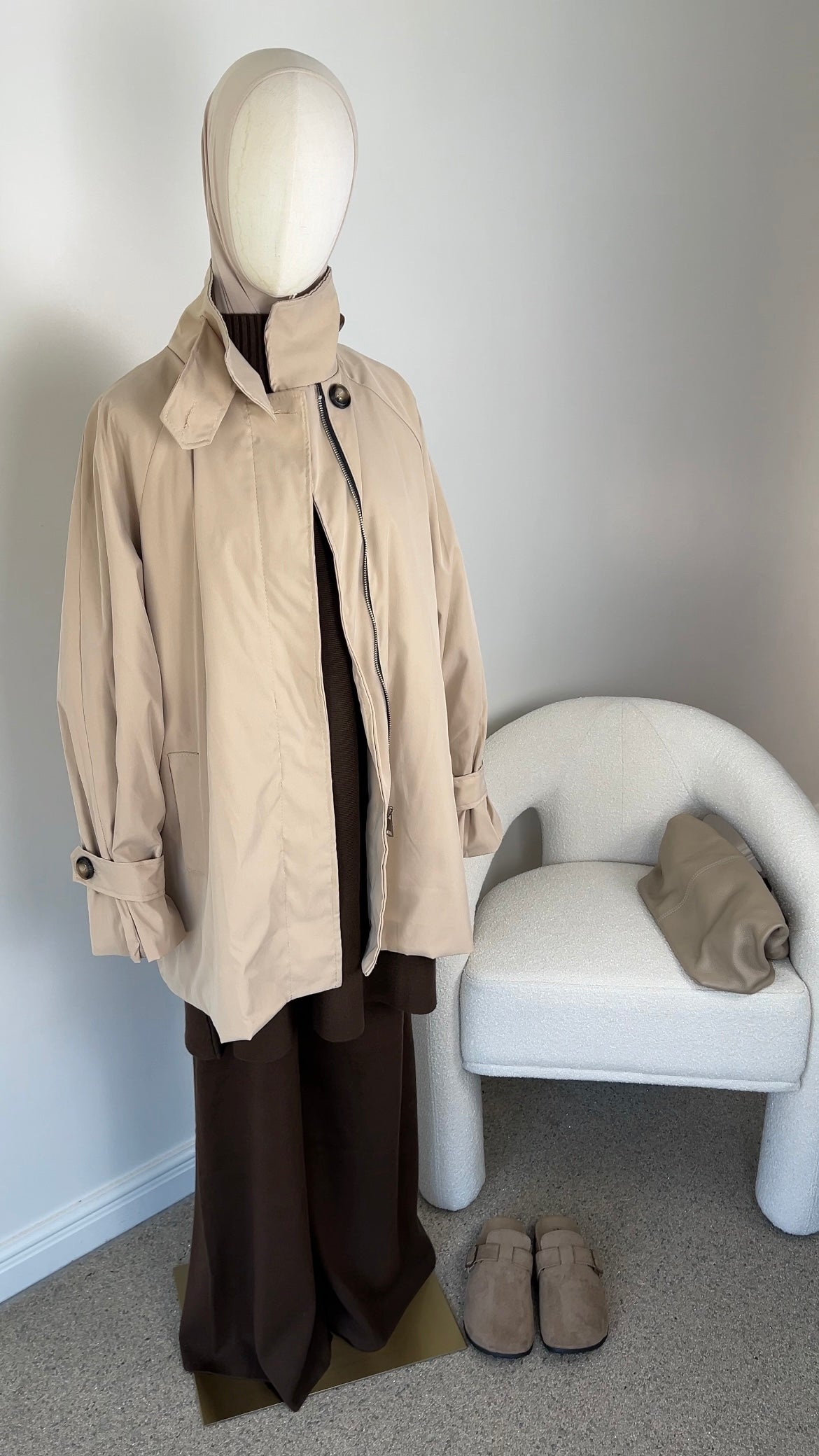 MID TRENCH COAT BEIGE