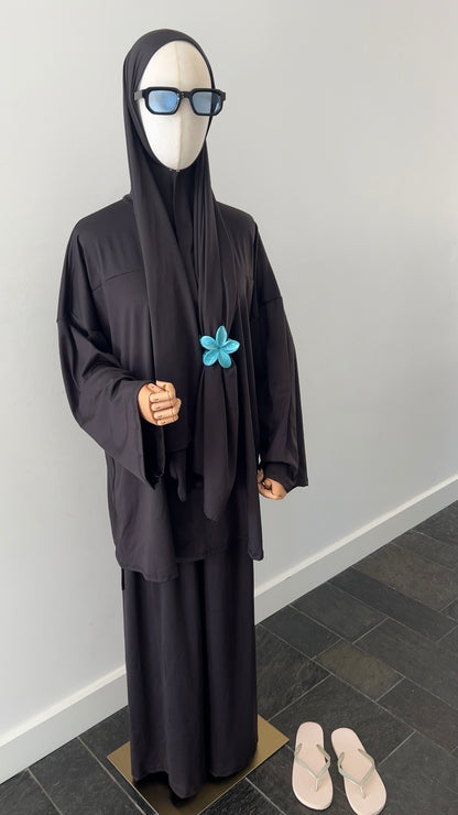 ZIP BURKINI BLACK