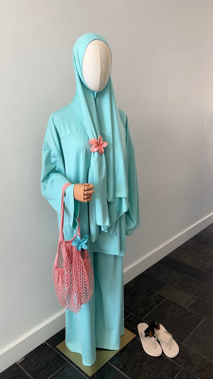 ZIP BURKINI AQUA
