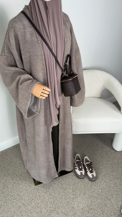 TEDDY ABAYA COAT TAUPE