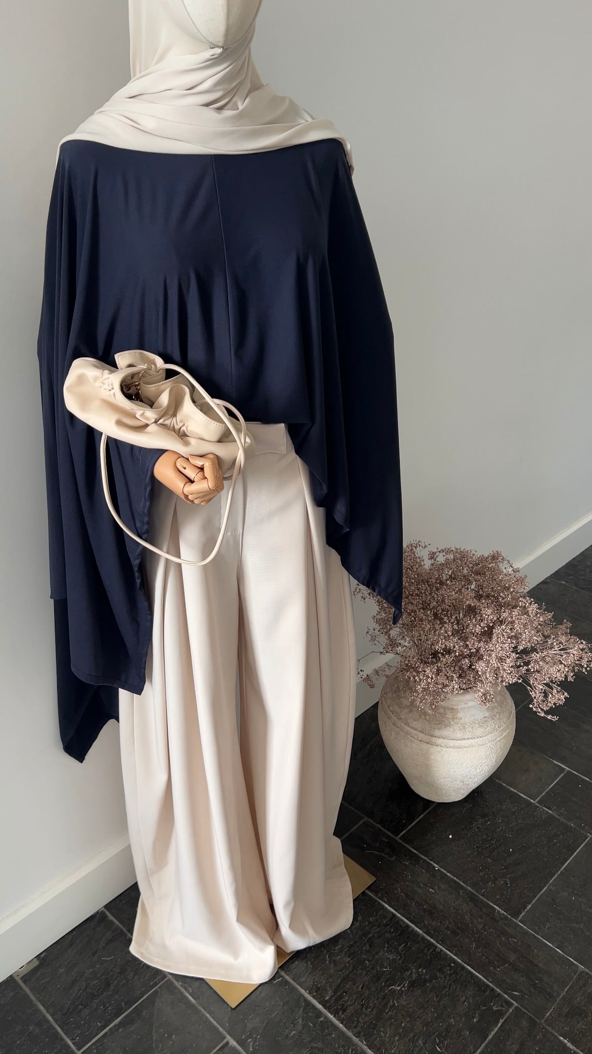 DRAPED TROUSERS BEIGE (TALL PROOF)
