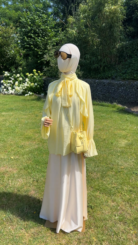 AIRY RUFFLE TOP YELLOW