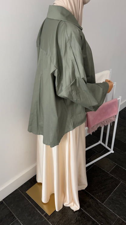OVERSIZED SHIRT KHAKI