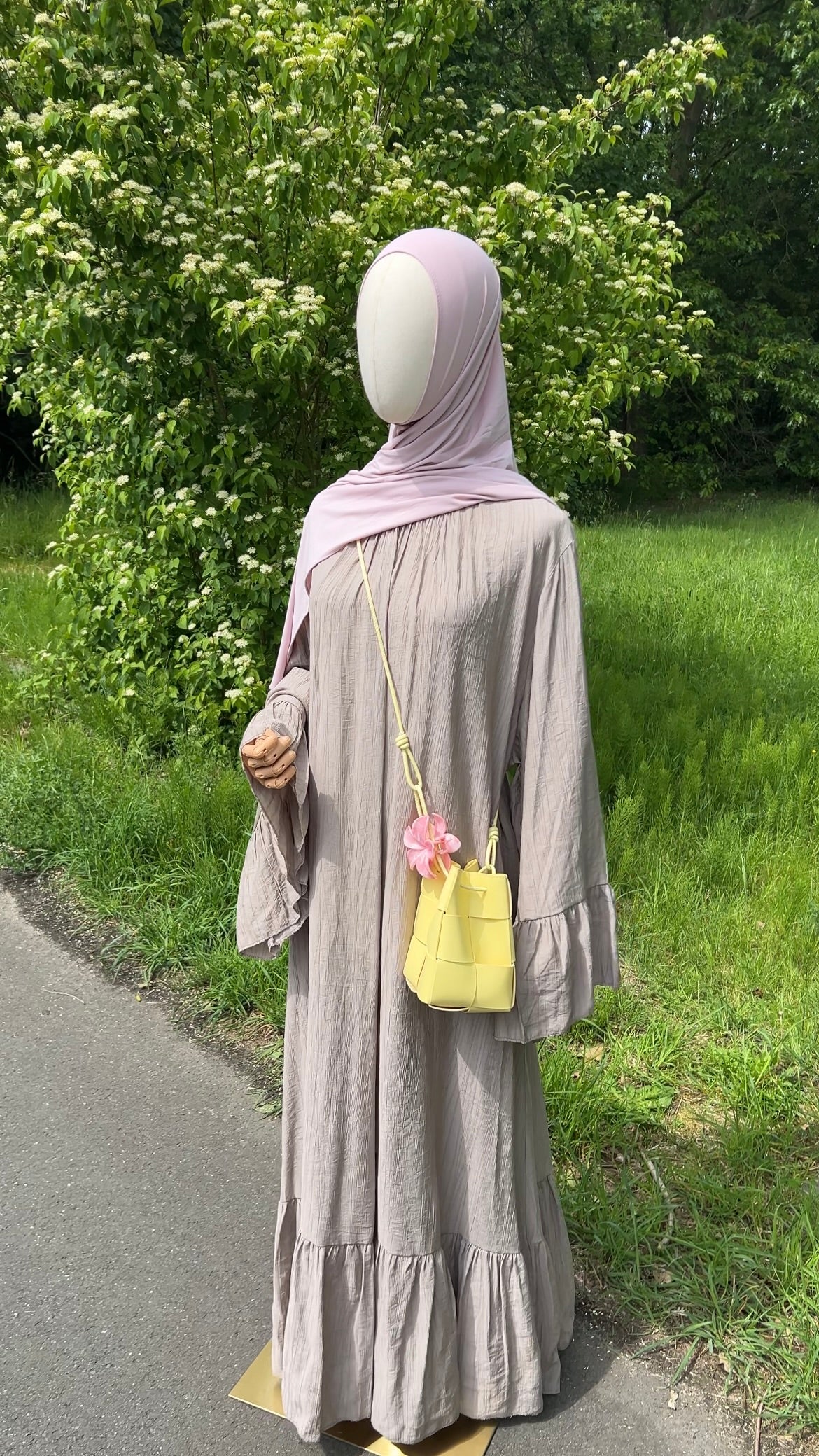 AIRY DRESS TAUPE