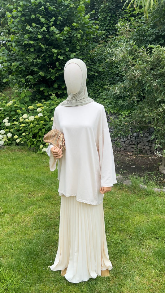 COTTON EXTRA LONGSLEEVE LIGHT BEIGE