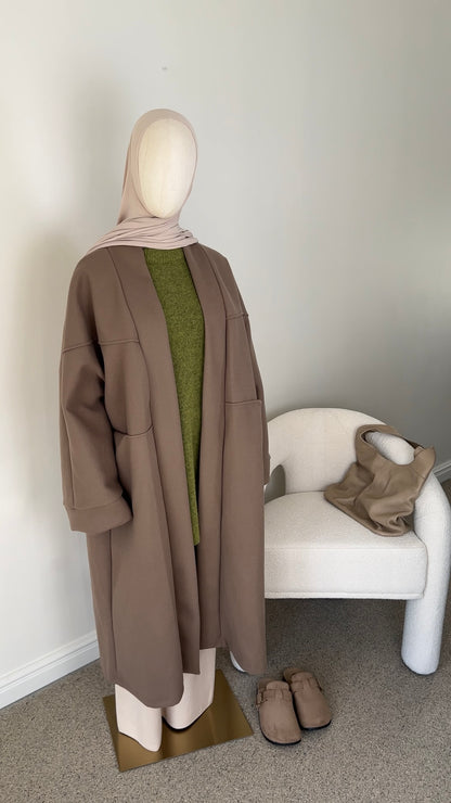 OVERSIZED COAT TAUPE