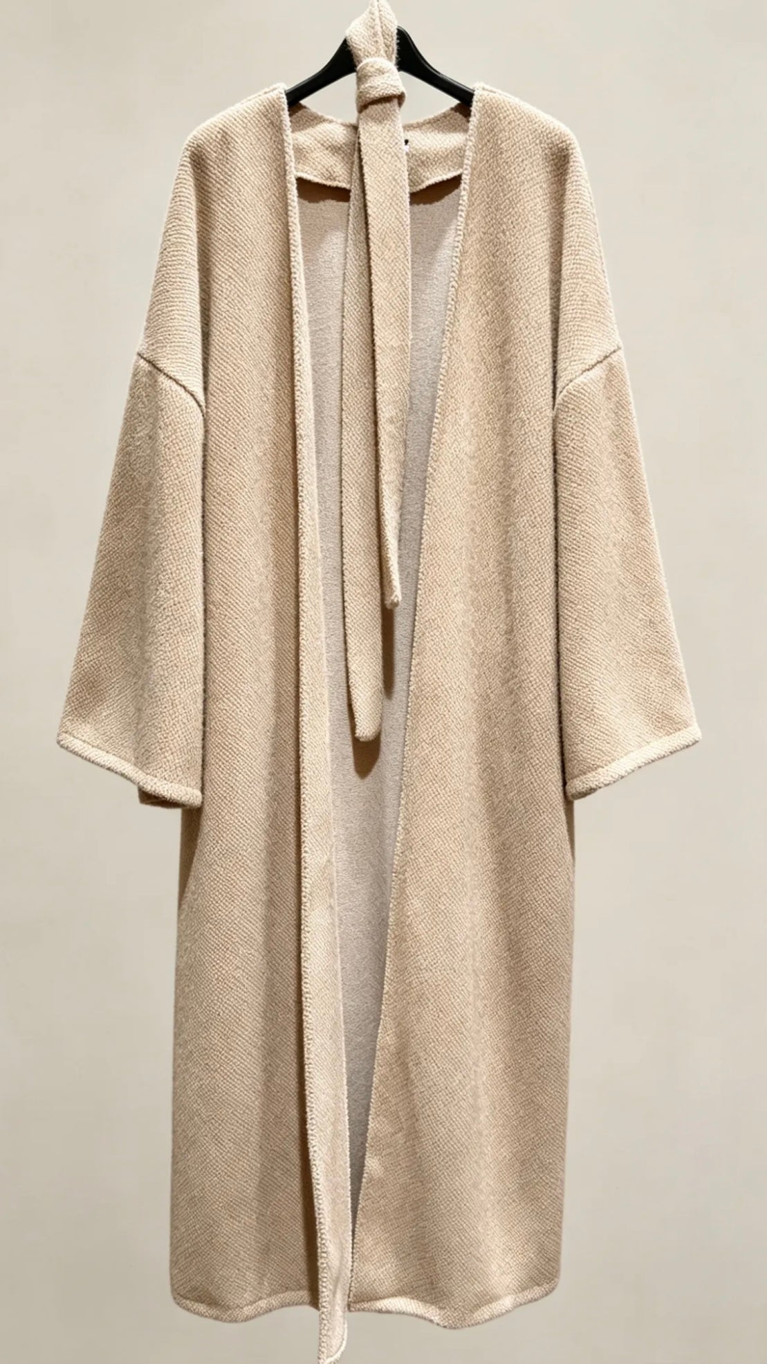 BEIGE TEDDY ABAYA COAT