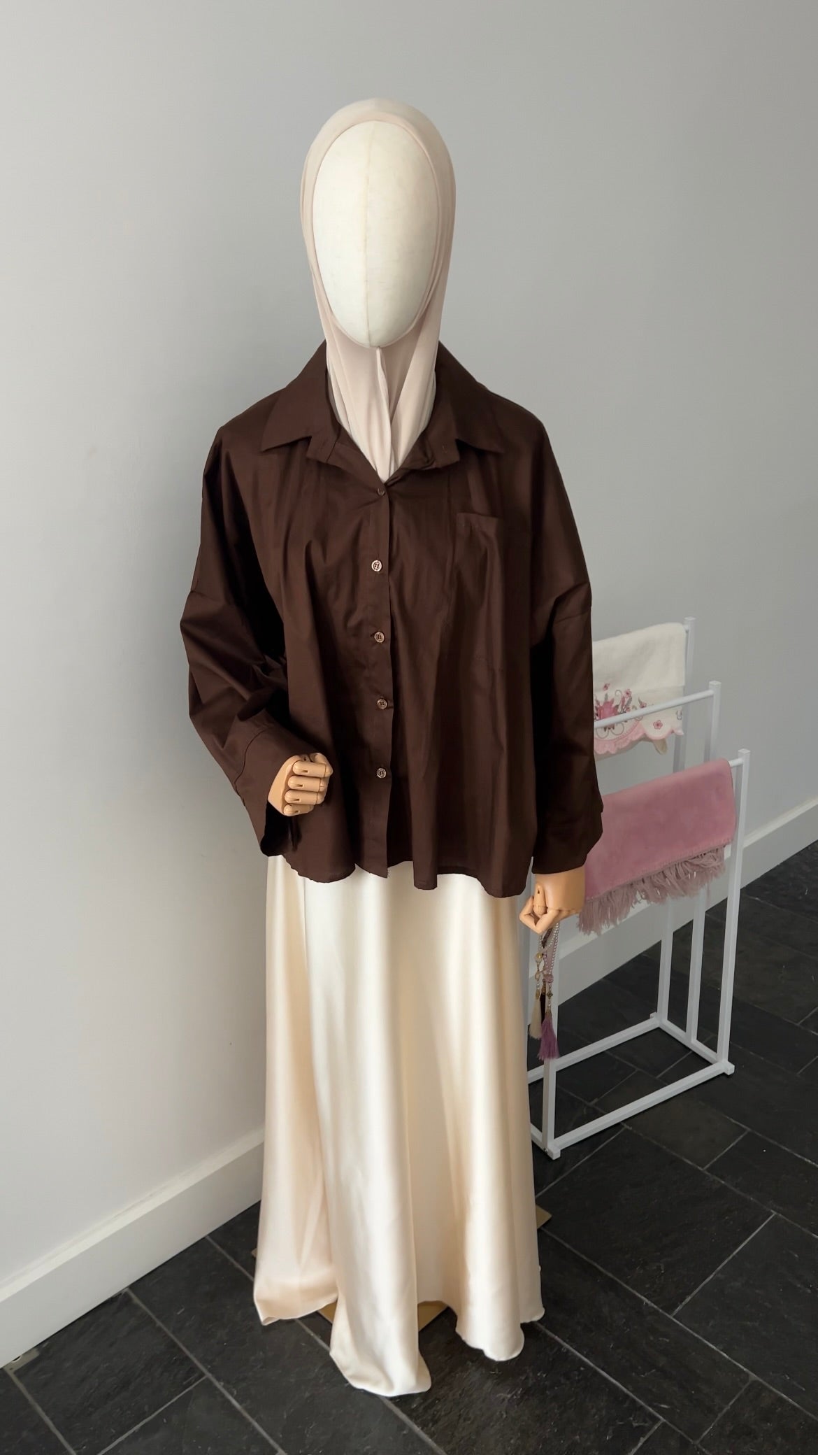 OVERSIZED SHIRT BROWN