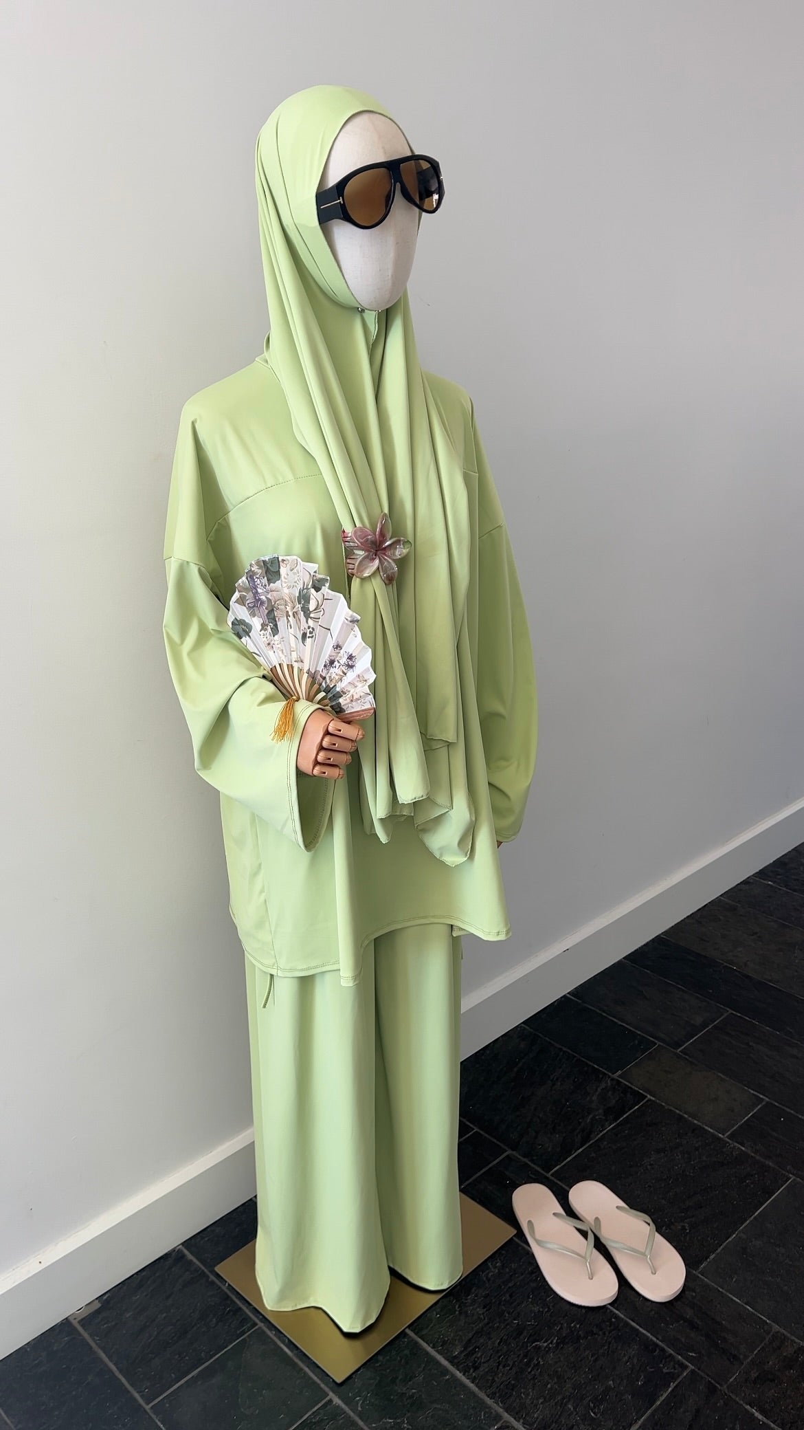ZIP BURKINI GREEN