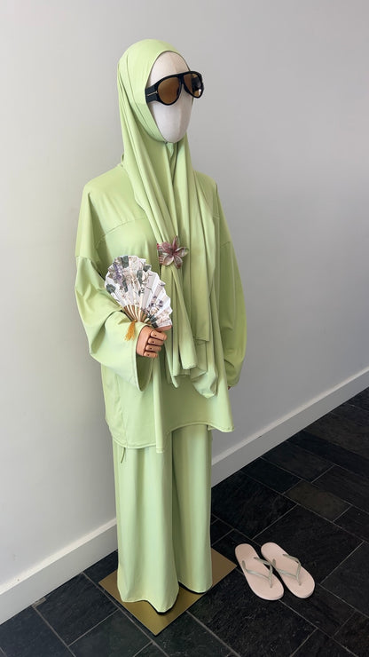 ZIP BURKINI GREEN
