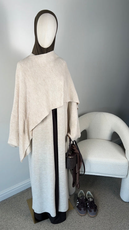 PONCHO ABAYA BEIGE