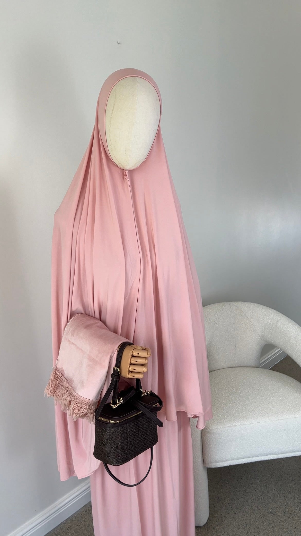 SKIRT KHIMAR SET BABY PINK