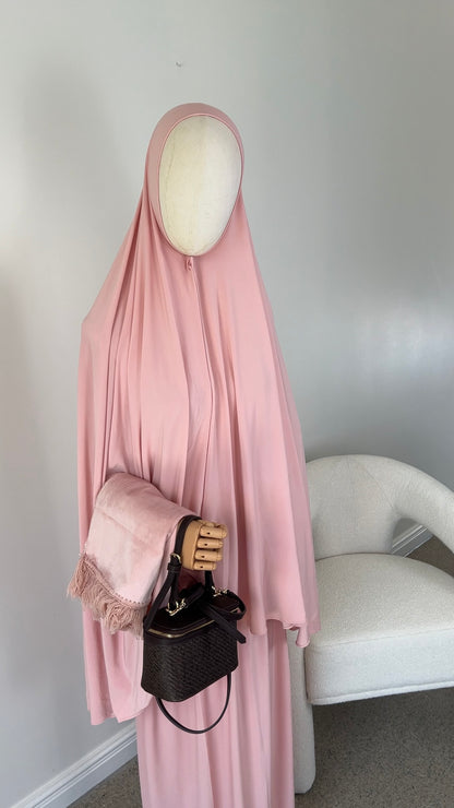 SKIRT KHIMAR SET BABY PINK
