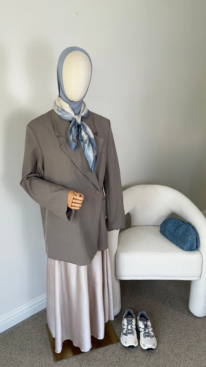 BUTTON BLAZER TAUPE