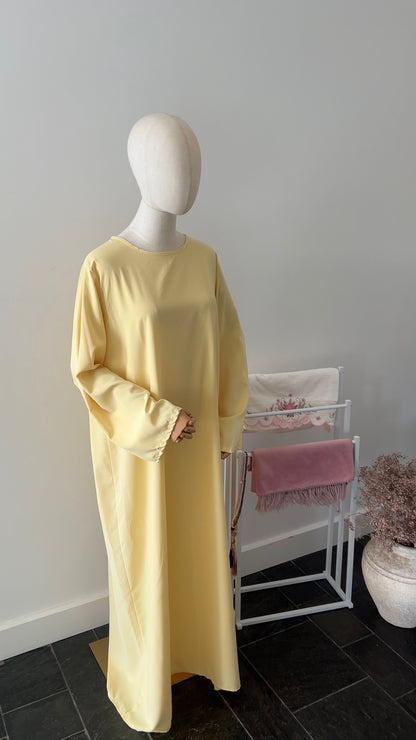 LACE KHIMAR SET BUTTERYELLOW