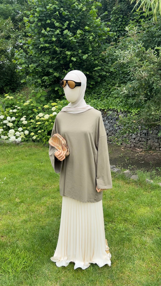 COTTON EXTRA LONGSLEEVE OLIVE