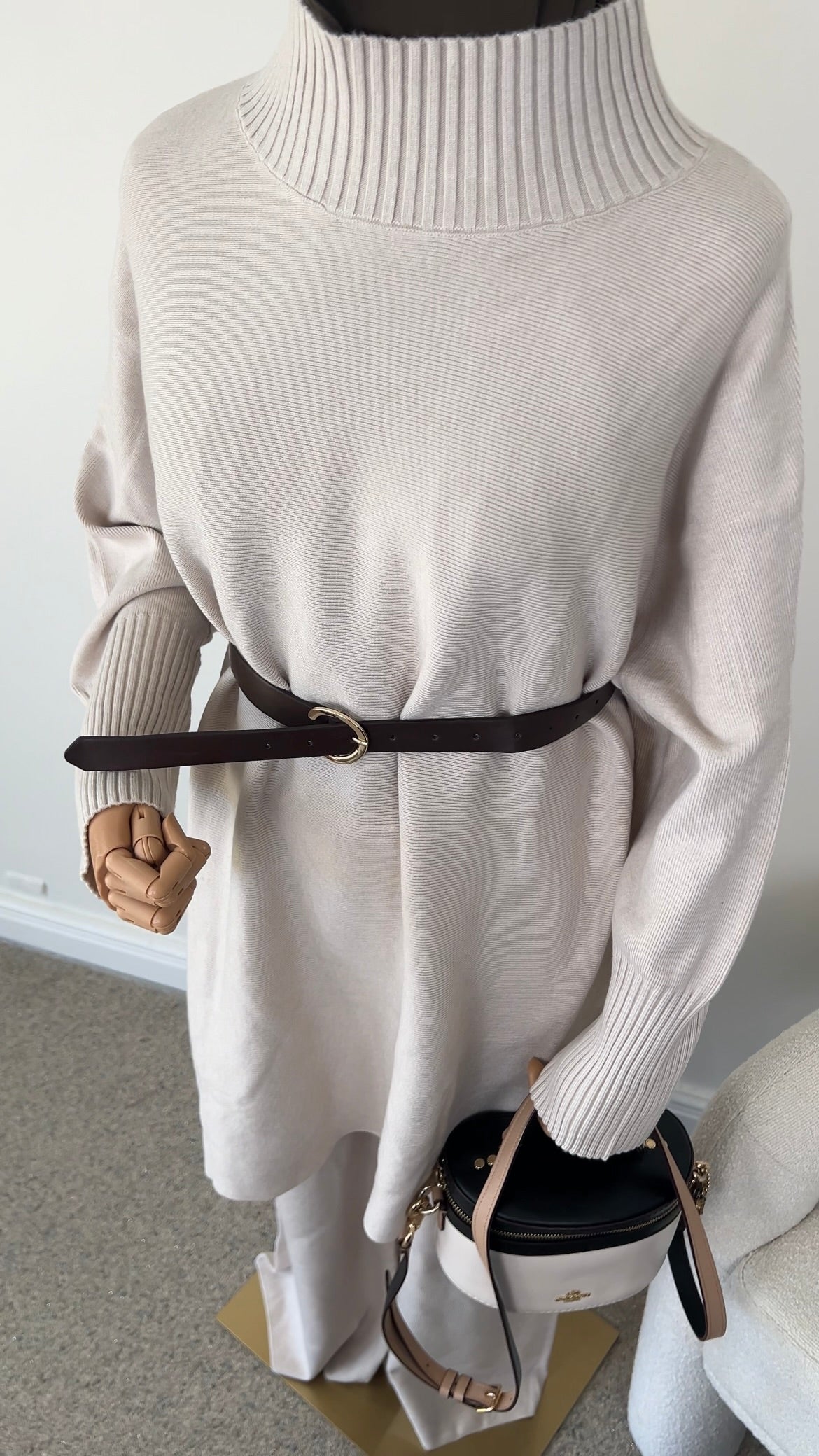 ELEGANT KNIT SET BEIGE