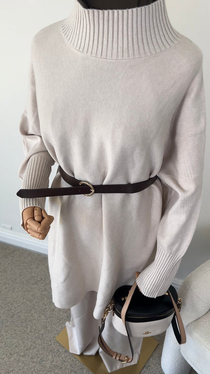 ELEGANT KNIT SET BEIGE