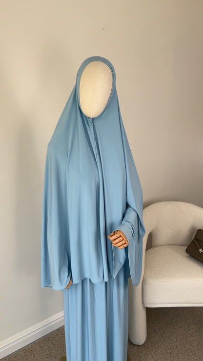 SKIRT KHIMAR SET BLUE