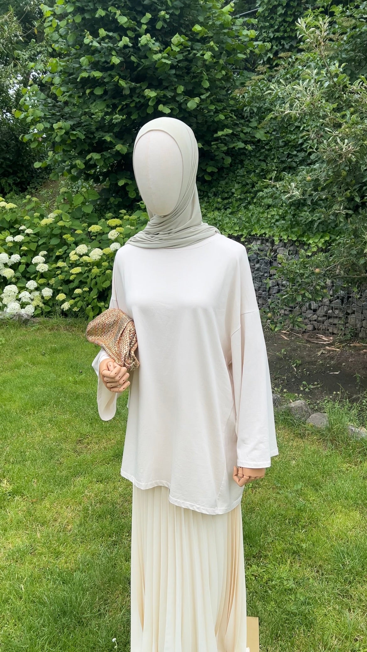 COTTON EXTRA LONGSLEEVE LIGHT BEIGE