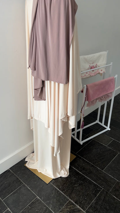 JERSEY CAPE SET BEIGE
