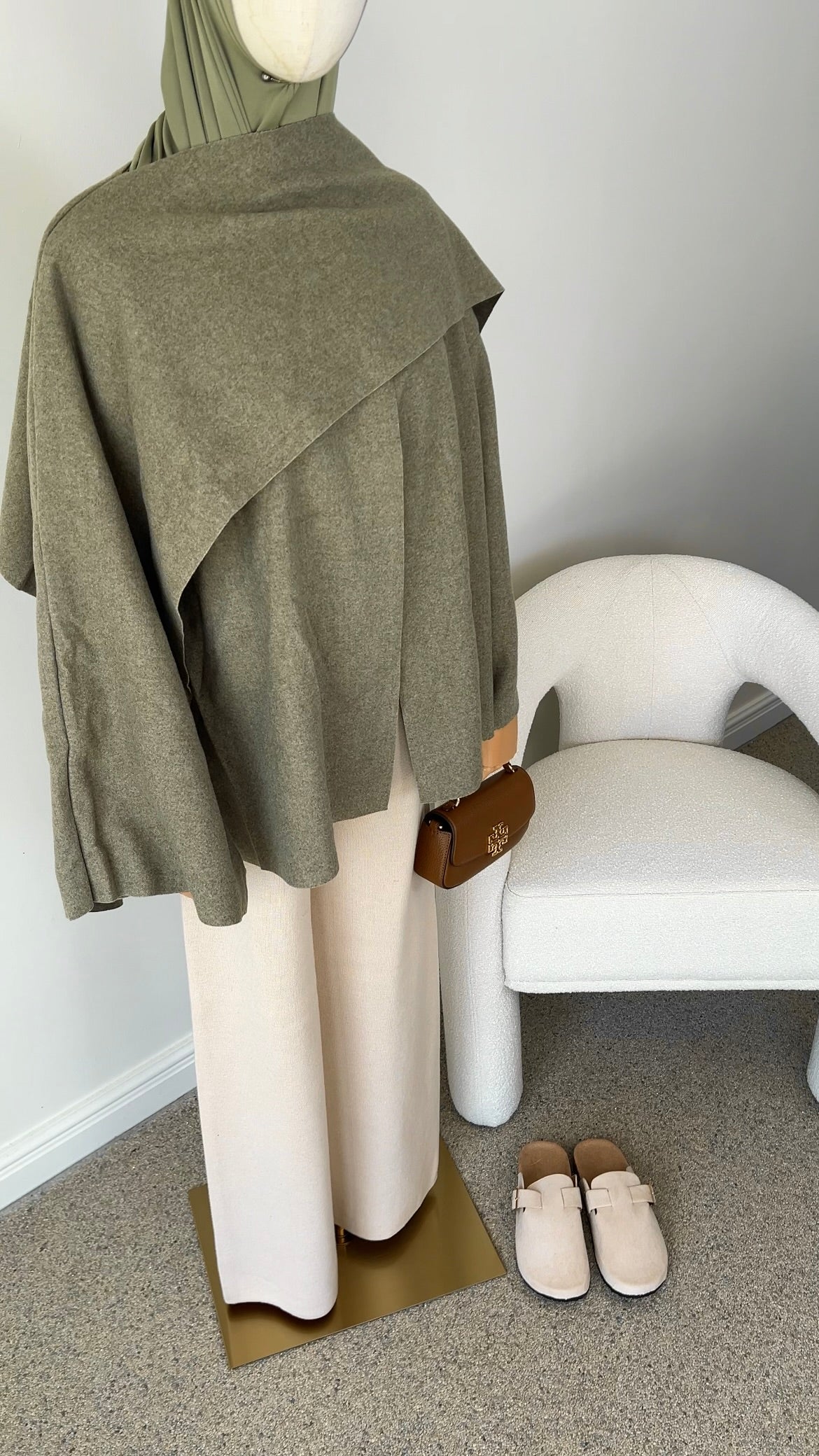 SCARF PONCHO GREEN
