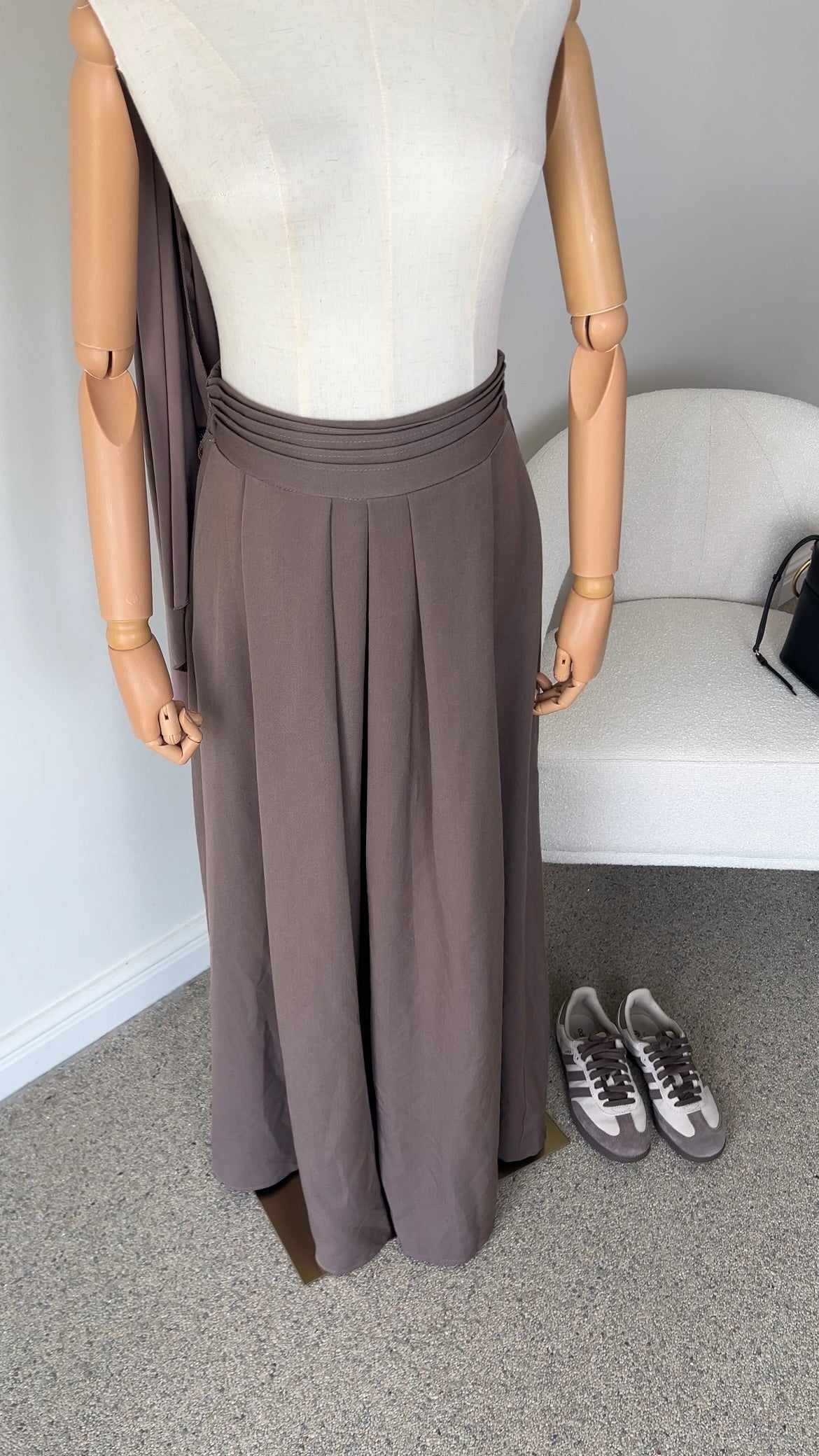 MAXI SKIRT TAUPE