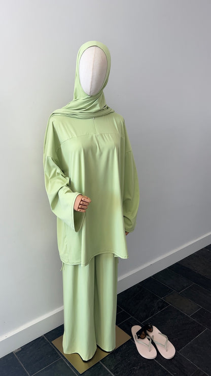 ZIP BURKINI GREEN