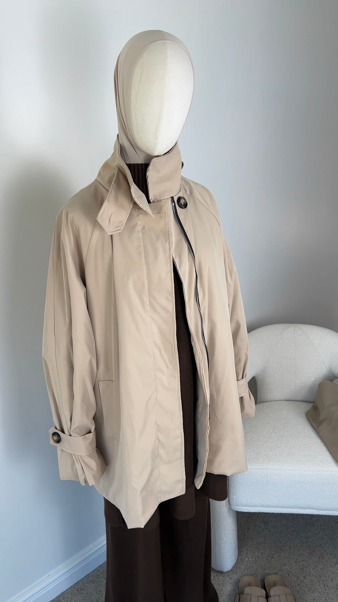 MID TRENCH COAT BEIGE