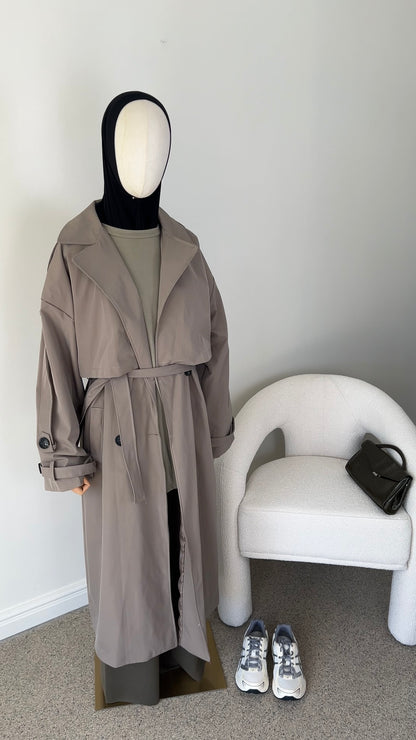 PREMIUM TRENCH COAT TAUPE